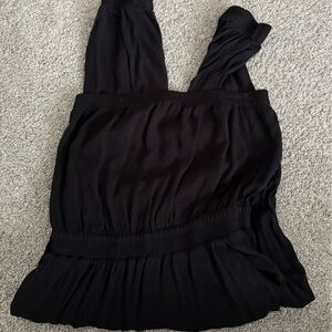 Bishop and young black strapless jumpsuit